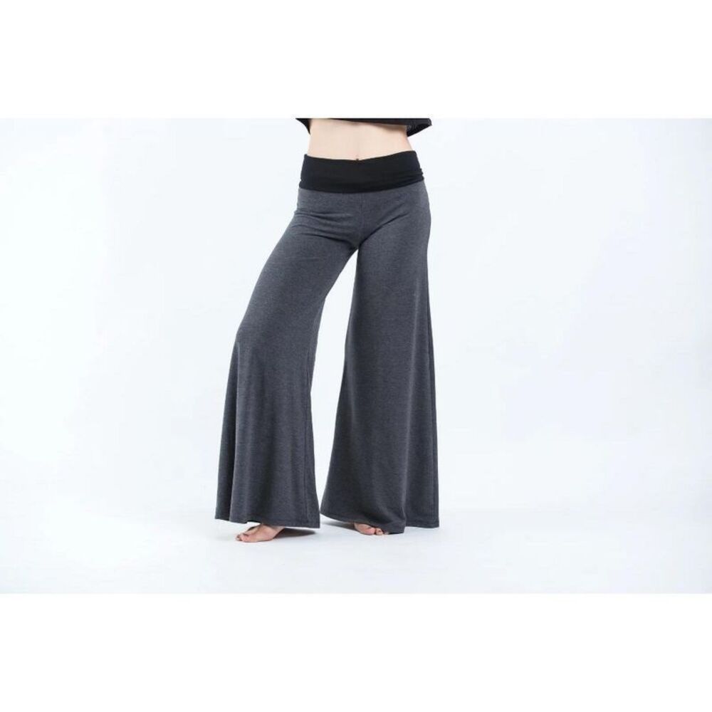 Women's High Waist Flare Wide Leg Stretchy Lounge Yoga Pants Grey S